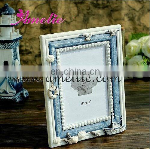 A0138 5*7 Blue Color Seabirds Beautifu Colorful Wooden Collage Photo Frame