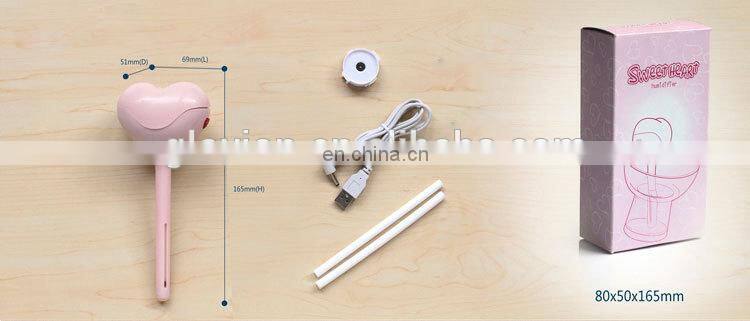 Hot sale Sweat Heart Shape Usb Humidifier Portable Usb Mini Humidifier office USB mini humidifier