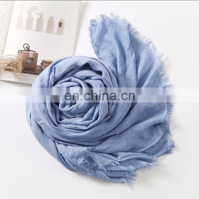 Lady solid color rayon scarves shawls