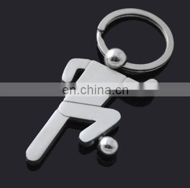 Custom Logo Rotatable Football Metal Kechain for Football Sports Gift