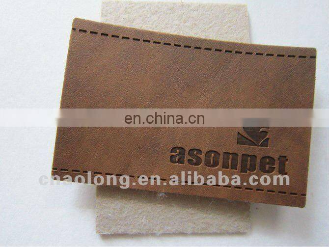 customized design garment accessories leather label for clothing