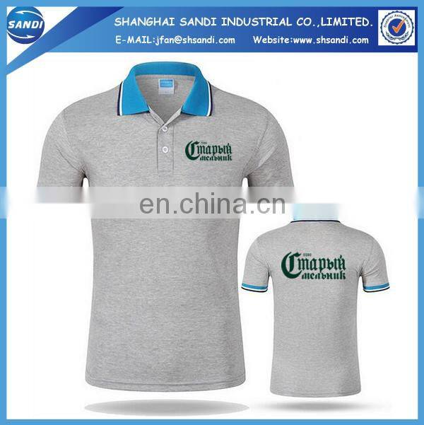 Promotional custom golf mens polo shirt with logo