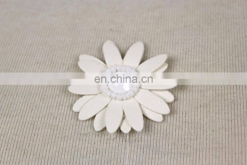 Garment Accessories beaded acrylic pu flower Patch