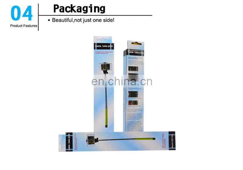 Newest Model Z07-5S Wired Remote Selfie Stick for Android and iOS