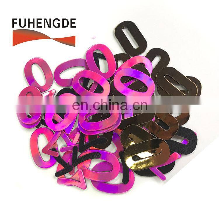 Green iron on towelling and fabric embroidery patch letters with hook loop backing fastening