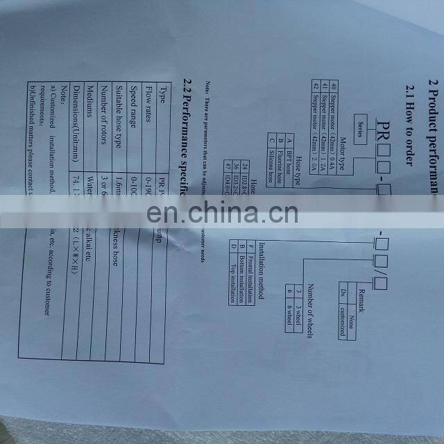 high quality low price micro peristaltic pump head