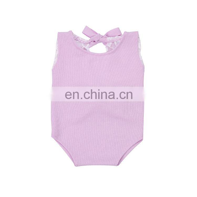 New design summer kids outfit dainty rompers baby girl lace romper Dainty Romper Newborn knit romper Baby lace props