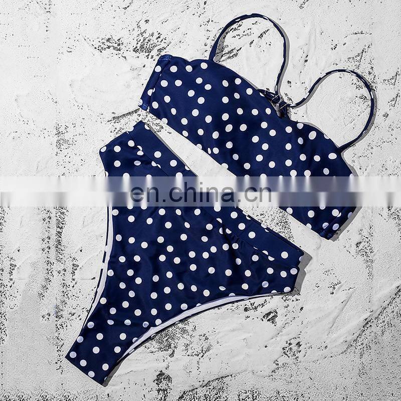 Hot Badpak Bikini Mujer 2019 Leopard Bandeau Bikini High Waist Swimsuit Separate May Neon Swimwear Female Women's Swimming Suit