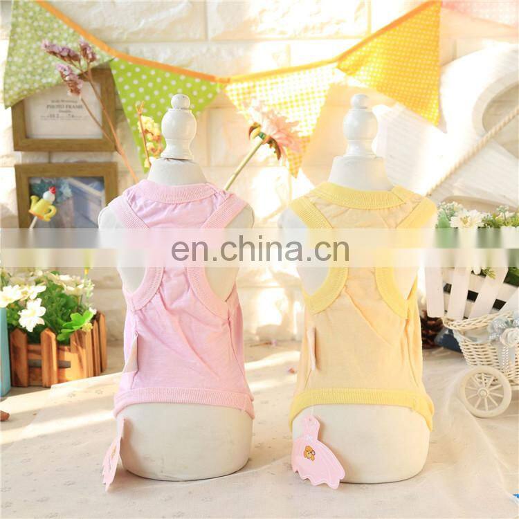 Wholesale big flowers pet clothes tank top dog shirts summer
