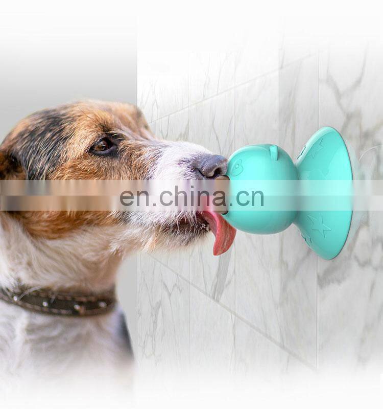 Pet Products Explosion Model Sucker Dog Toy Licking Device Licking Resistant Rubber Plate Molar Cake Puzzle Bite