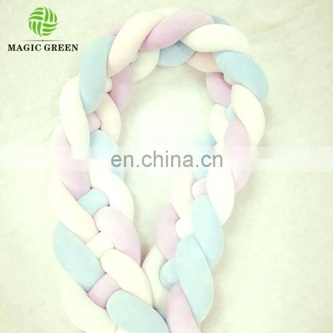 100% polyester tube hollowfiber filled machine washable super soft giant chunky minky hand knit 3D knot cushion pillow baby crib