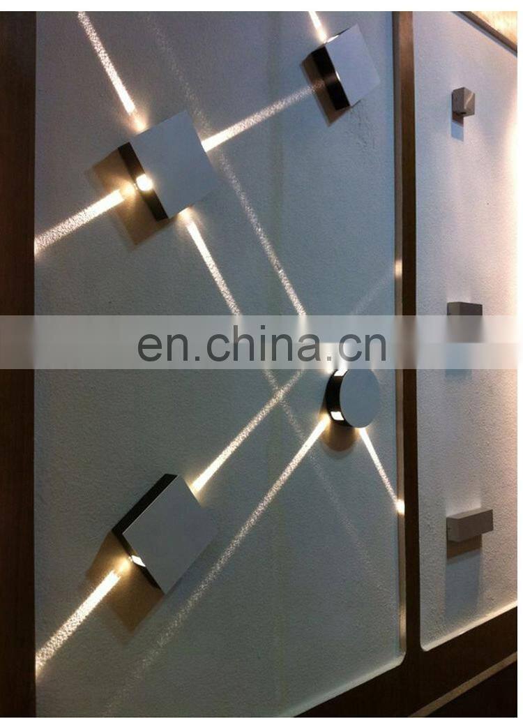 Simple and modern creative KTV square round LED aluminum wall decorative lighting for hotel