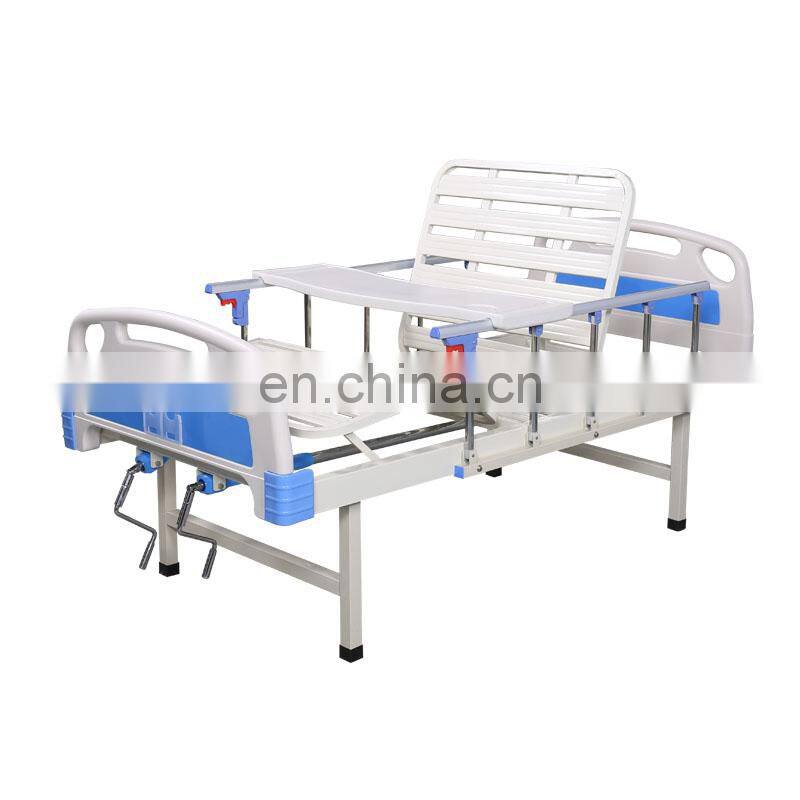 Factory Price Movable 2 Cranks Manual Folding Hospital Bed,Patient Bed,Medical Bed