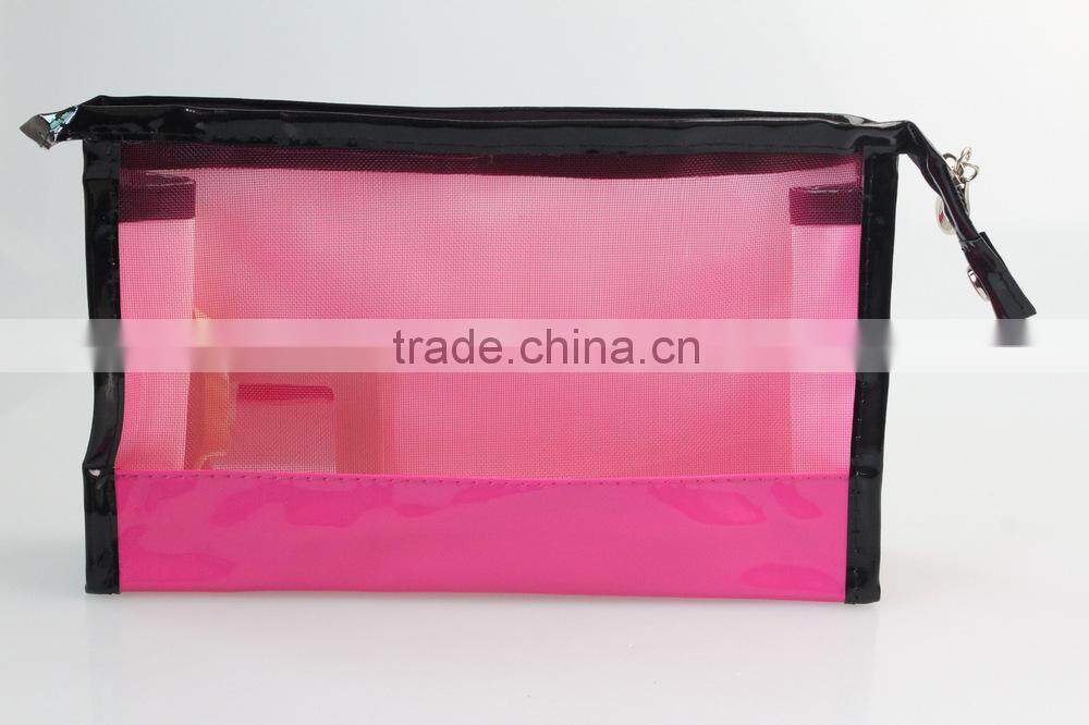 Medium rectangle red rose makeup pouch for cosmetic instruments