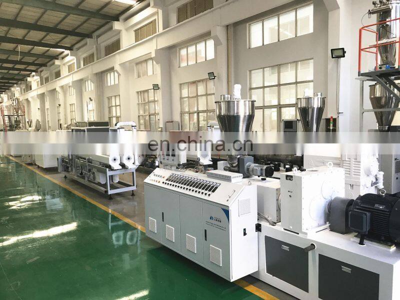 Plastic PVC conduit electric water pipe extruder making machine extrusion line/ two cavity / Double pipe