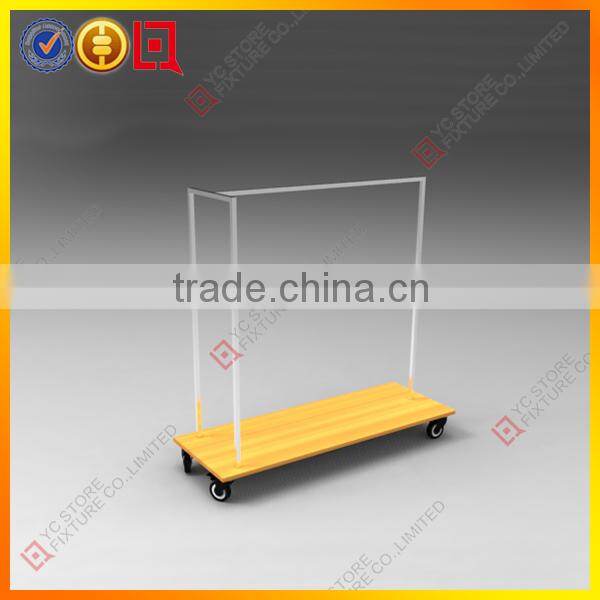 Movable clothes hanging stand