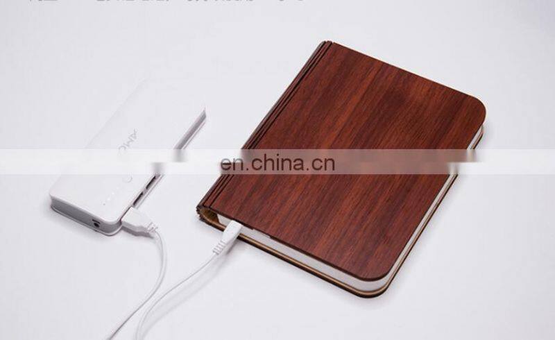 2019 new foldable Colorful LED wooden Light Bluetooth Speaker Book Lamp With Remote Control
