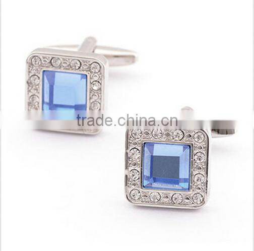 Silver Man Party Gift Gentleman Cytstal Hot Sell New Cufflinks Wedding Cuff Link