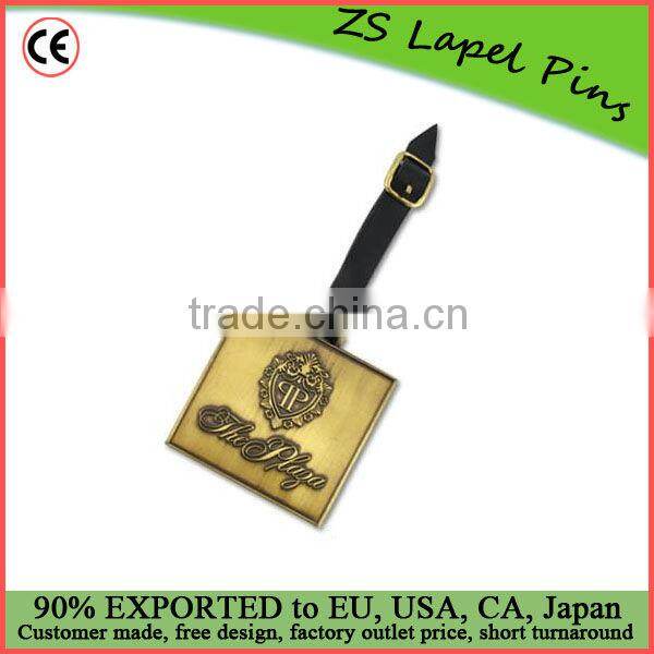 custom luggage tags/ metal luggage tags