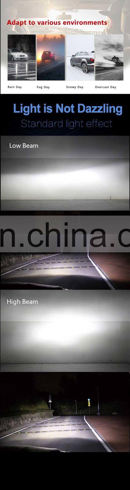 Cheap h4 led headlight car LED 360 degree amber Led Bulb 6000lm Automobiles Head lamp bulb 6000K v led headlight