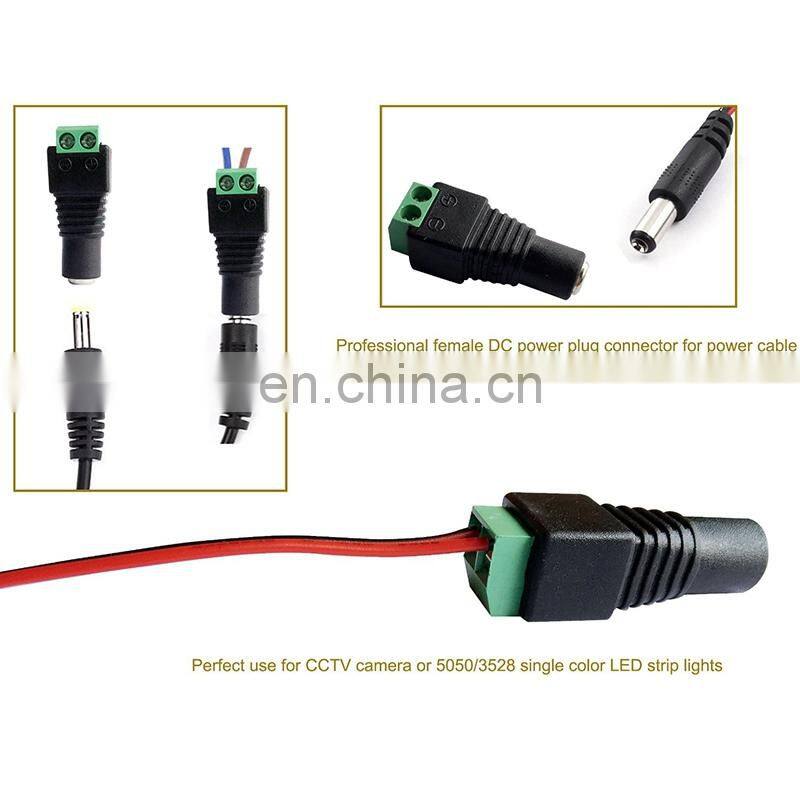 Male 2.1x5.5mm DC Power Cable Jack Adapter Connector Plug Led Strip CCTV Camera Use 12V