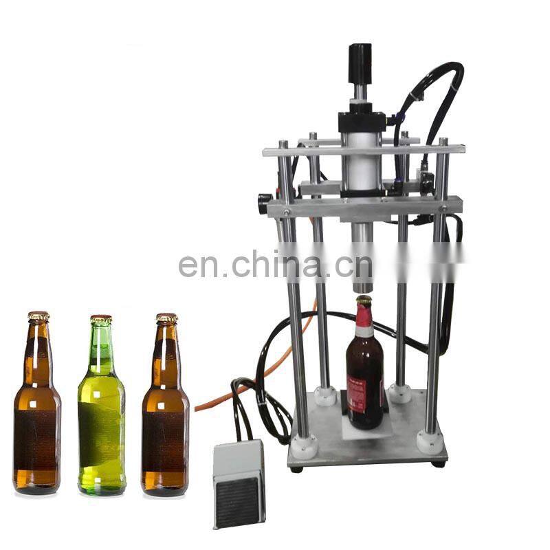 Pneumatic Beer Bottle Capping Machine, 26mm Crown Capping Machine for beer bottle, Crown Capper