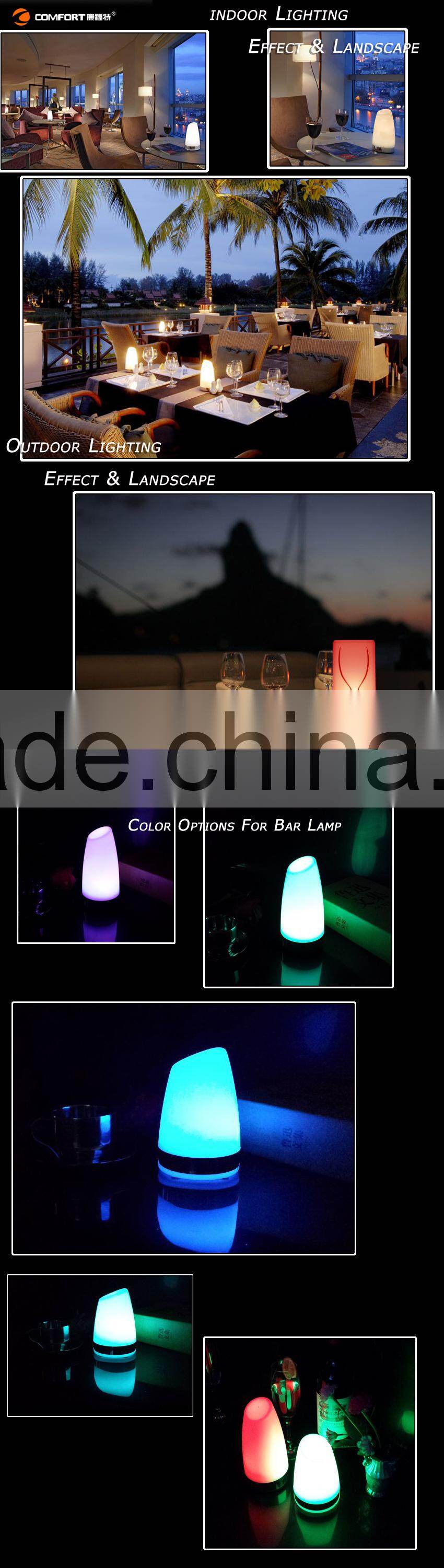 LED Colorful Wireless Table Lamp Dimmable Lamp with USB Port use in hotel and restaurant