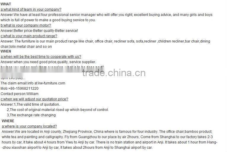 WorkWell modern design swivel lazy boy recliner chair kw-R37