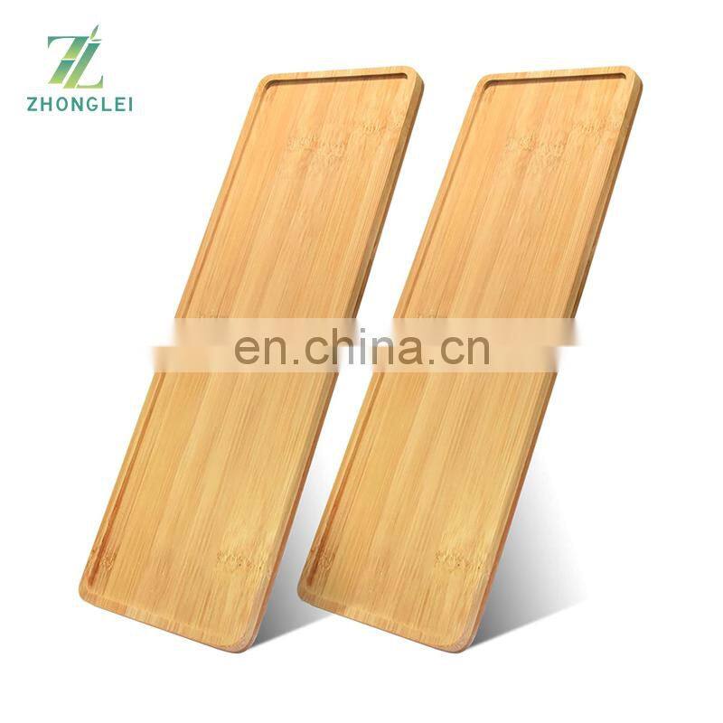 Mini Rectangle Bamboo Pot Saucer Rectangular Wooden Tray Succulent Planter Tray Bonsai Flower Boxes Trays