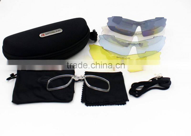 Fashion flexible high quality pc material TR polarized riding sport interchangeable sunglasses