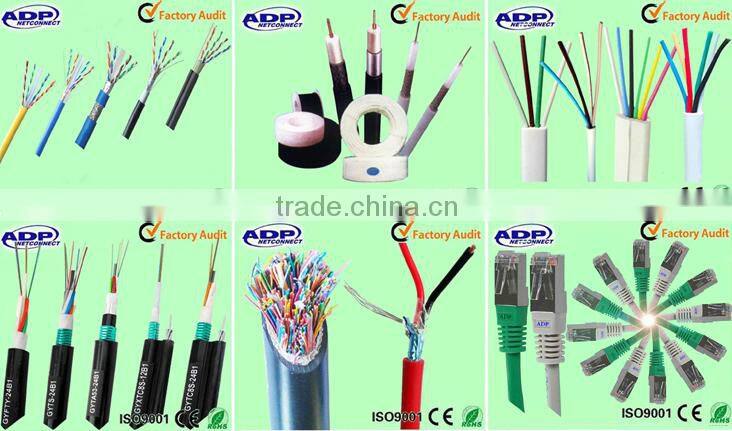 high quality2core 7*0.12mm Cu flat telephone cable with RJ11 connector