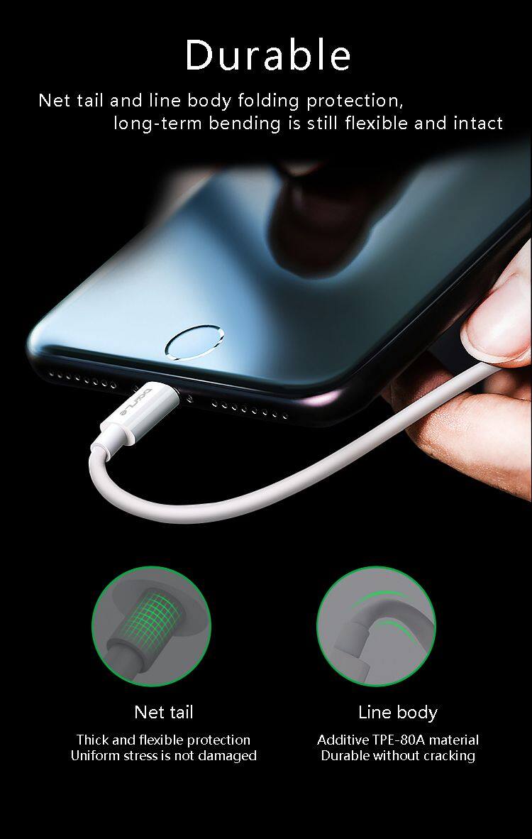 Mobile phone Charging Cable for iPhone/6/7/8 fast charging 1M/2M/3M