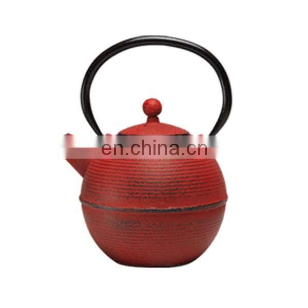 Leaf Design Teapot Coated with Enameled Interior for 32 Ounce blue color enamel Chinese cast iron teapot