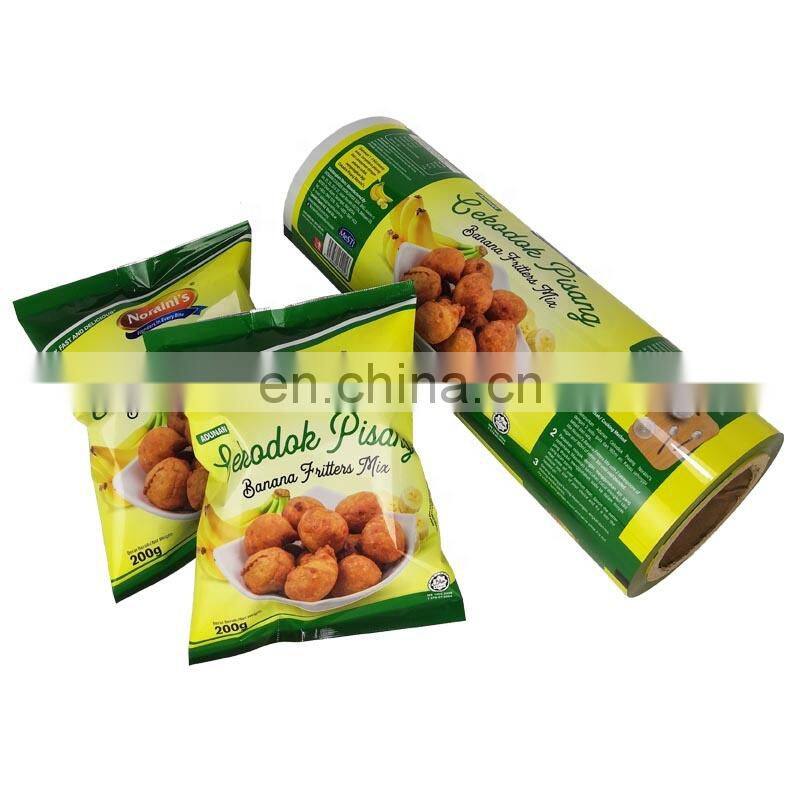 Custom Printed Food Packaging Potato Chips Nuts Snack Bag Heat Sealing Plastic Film Rolls Kemasan Roll Film Snack
