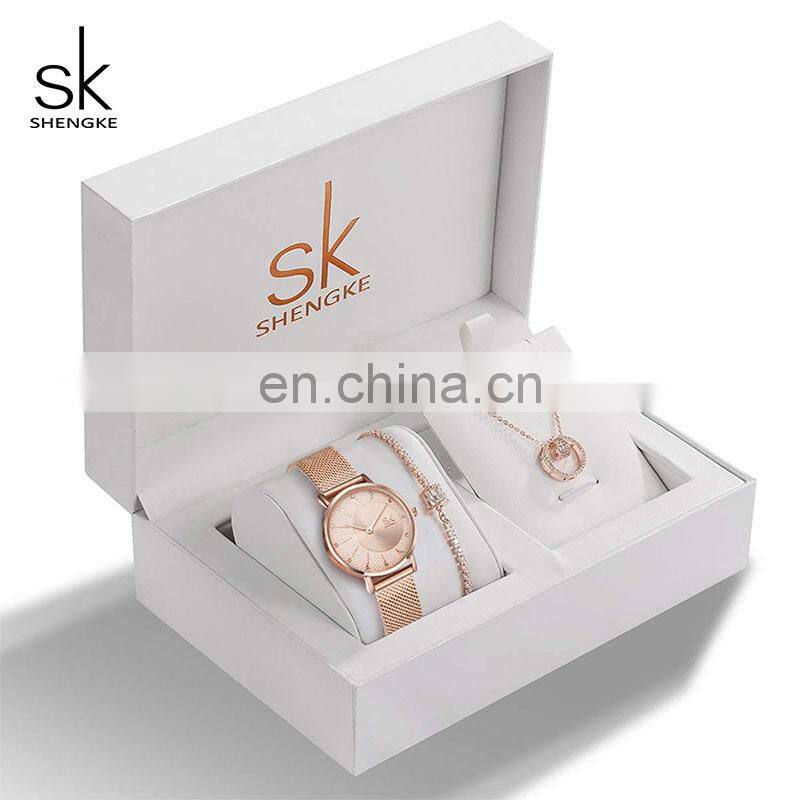 SHENGKE Luxury Jewelry Watches Bracelets & Bangles Watch Earring Necklace Jewelry Findings&Components K0039L12