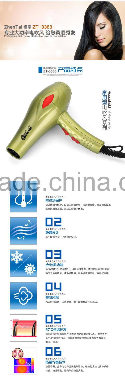 Salon Professional Hair Dressing Product Dryer for Home Use