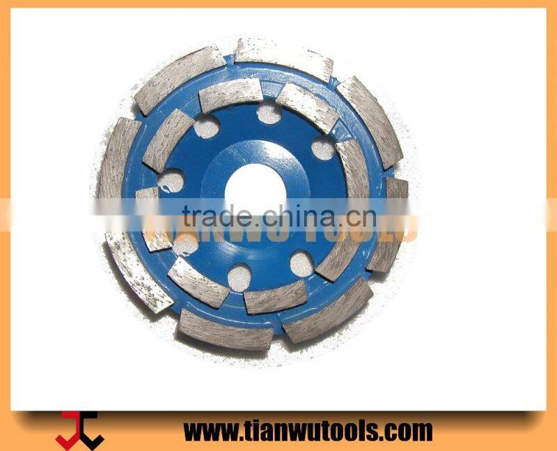 Single double row diamond cup grinding wheels