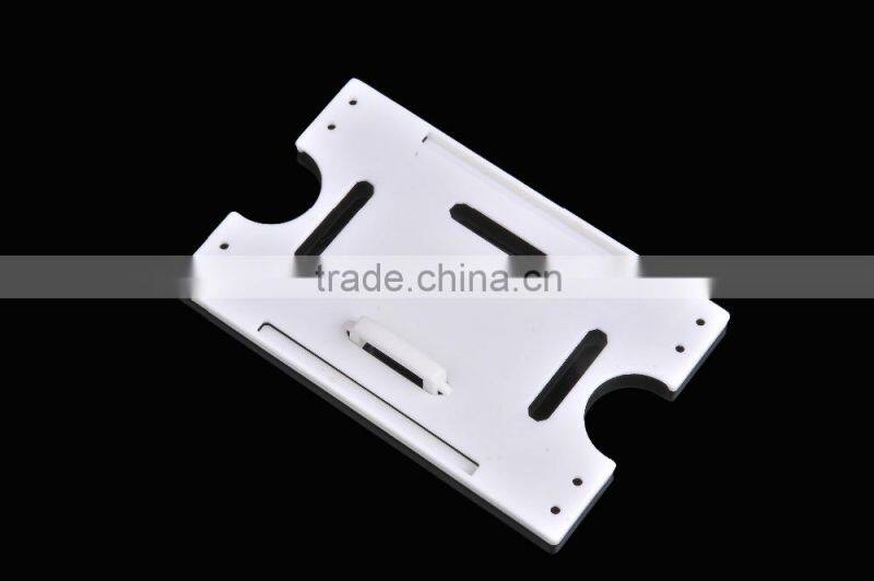 Colorful hard id card holder,plastic id badge holder name badge holder