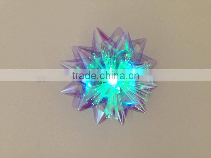 3 bows per blister LED present ribbon bow with 7 colors change for Christmas Decoration