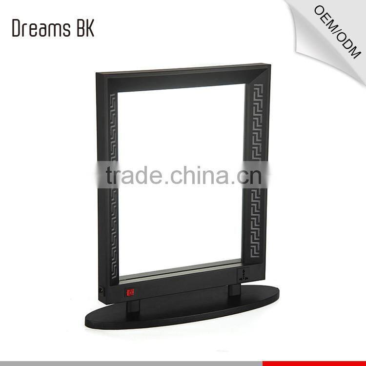 Professional desktop style aluminum hollywood makeup mirror with lights for salon hair dressing