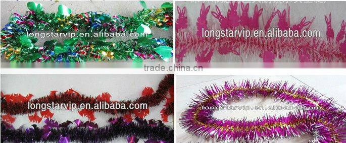 Metalized Tinsel Garland Cutting Machine with star,heart shape