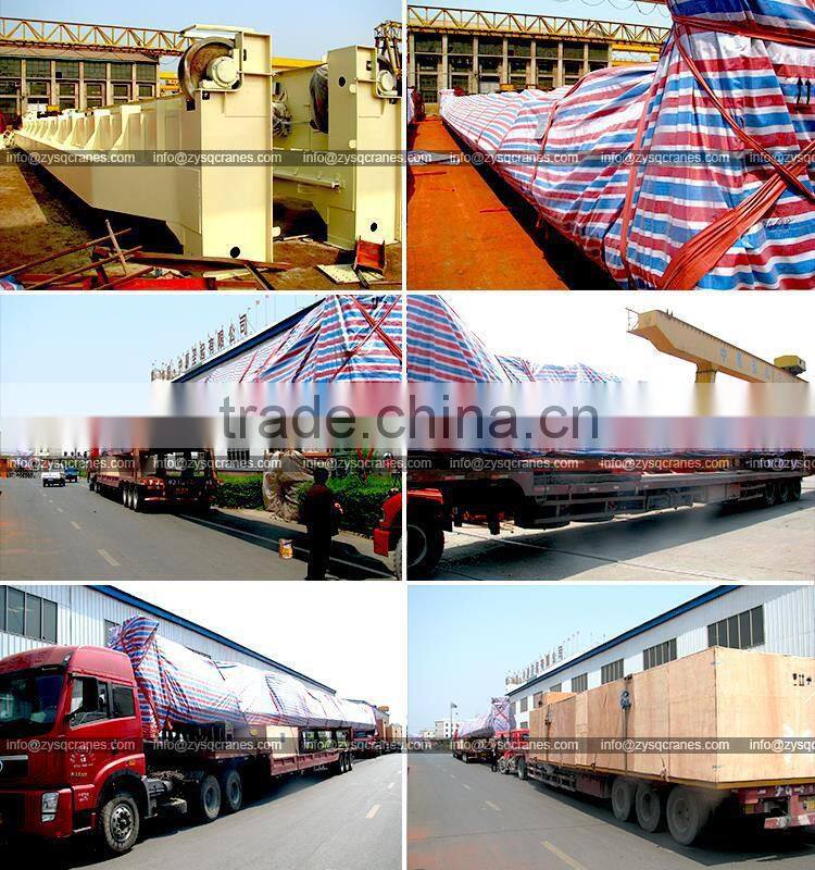 Heavy duty 50ton double girder rail travelling overhead bridge crane with electric components