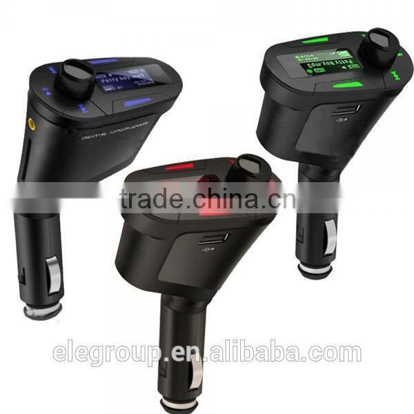 Car MP3 WMA Player/ FM transmitter; Support SD/MMC memory card(Max 8GB) and USB flash driver