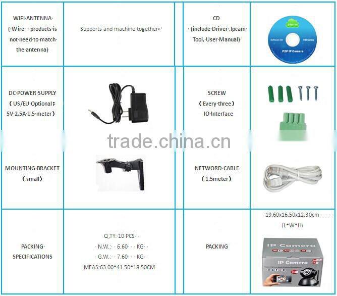 New !!! security wifi ip camera with 11 IR LEDs, Night visibility up to 5-10 Mete