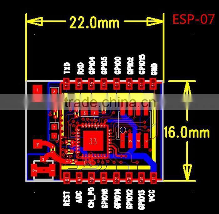 (hot sale)remote wireless control WIF module ESP8266 ESP-07