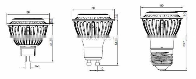 MR16 GU10 450lm 2700K garden led bulbs Asia export