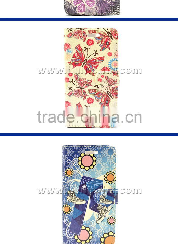 Card Slot Leather Book Cover For IP6G 4.7 Inch