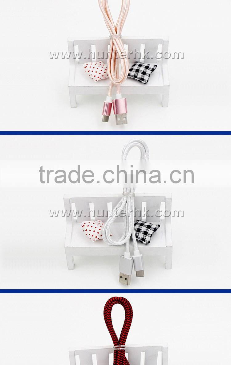 Hot Sell Colorful Woven USB Type-C Cable