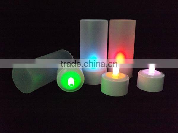 Remote control multi-colored tealight in holders
