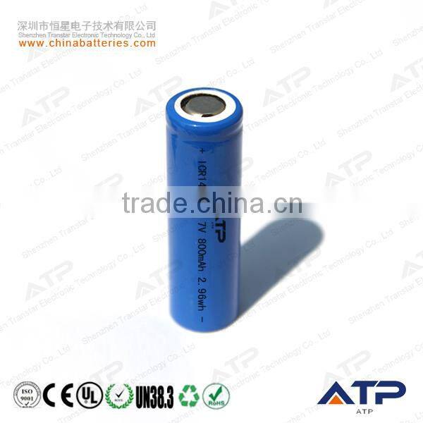 Wholesale 3.7v 800mah aa 14500 lithium ion battery / 14500 3.7v 800mah li-ion battery